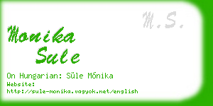 monika sule business card