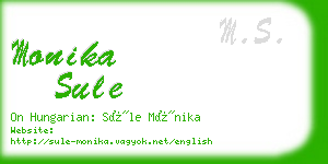 monika sule business card